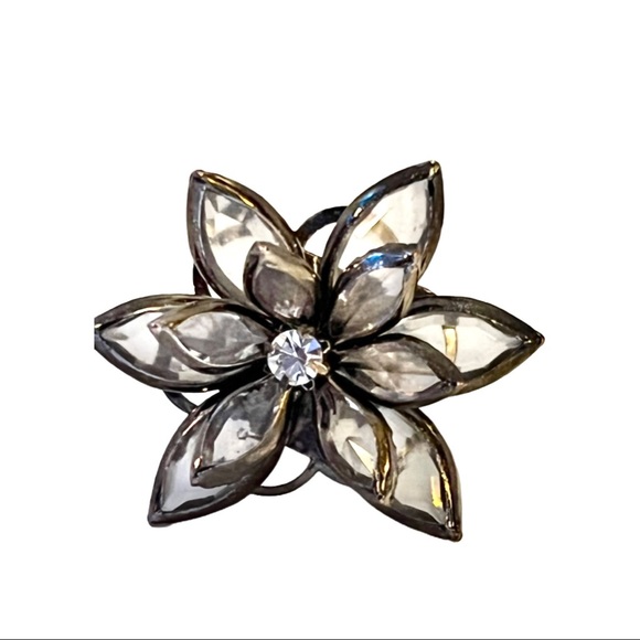 Funky Rare Gray & Black 3D Statement Ring